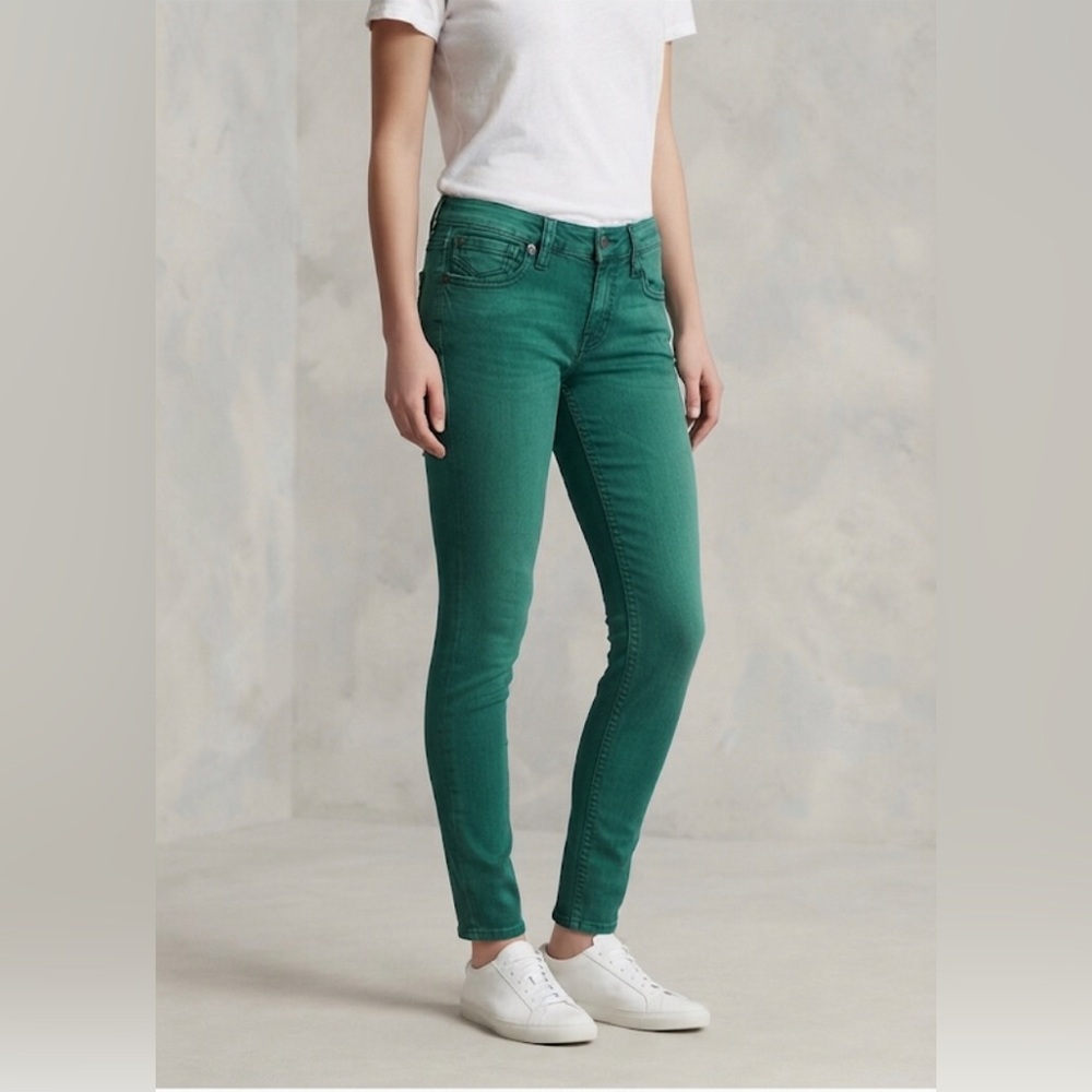 One Green Elephant | green Memphis skinny jeans | size 6